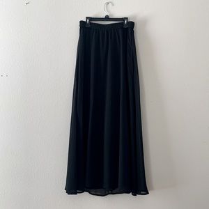 Long flowy black skirt